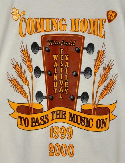 "Coming Home To Pass The Music On" Tshirt Back