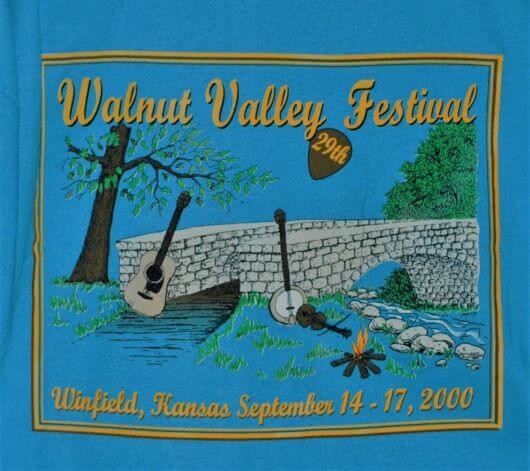 "29th Walnut Valley Festival, Winfield, Kansas, September 14-17, 2000" Tshirt Back