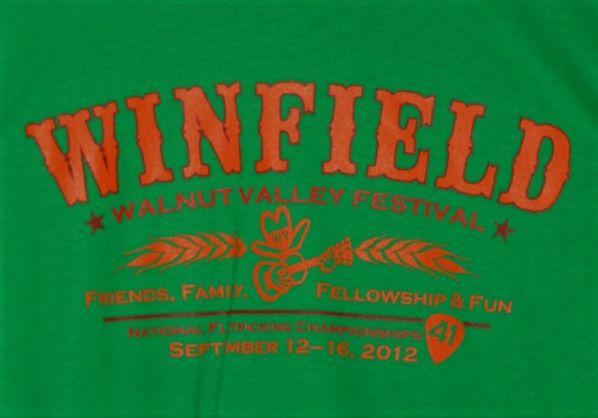 Official 2012 Walnut Valley Festival Worker T-Shirt