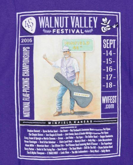 Official 2016 Walnut Valley Festival Worker T-Shirt