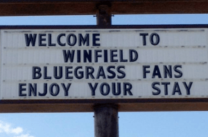 Welcome To Winfield Bluegrass Fans, Enjoy Your Stay