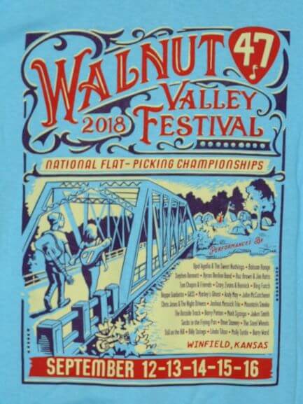 Official 2018 Walnut Valley Festival Worker T-Shirt