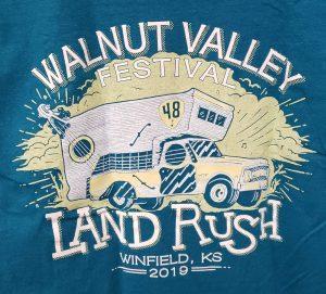 Official 2019 Walnut Valley Festival Landrush T-Shirt