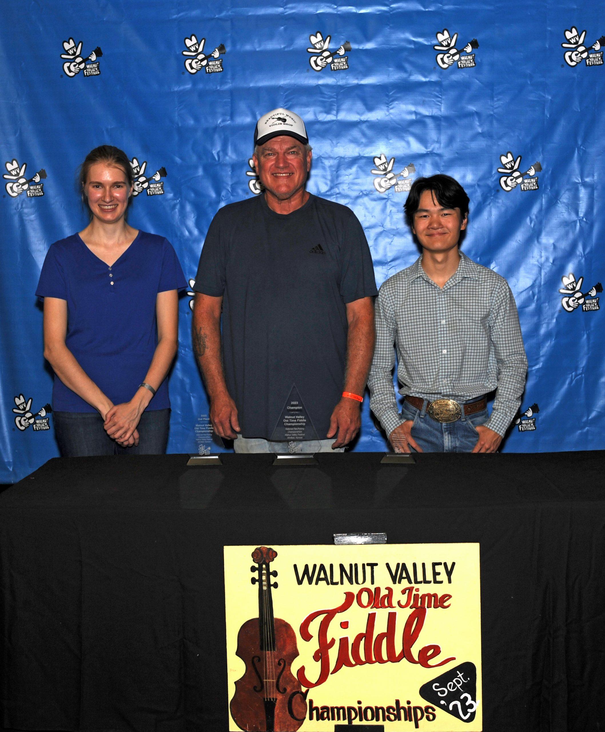 Pictured L-R: Edith Sigler, Wichita, KS (2nd Place), Monte Gaylord, Nowata, OK (1st Place), Nathan Pedneault, Canyon, TX (3rd Place)