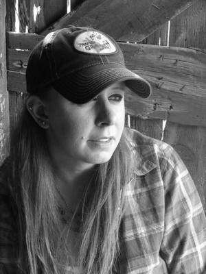 Black & White Headshot of musician, Sally Vee