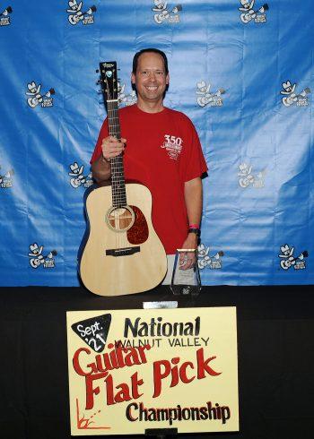 Jason Shaw, Champion,
2021 National Flat Pick Guitar Championship,
Back Stage Promo