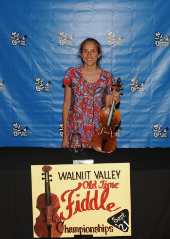 Hannah Farnum, 3rd Place Winner,
2021 Walnut Valley Old Time Fiddle Championship,
Back Stage Promo