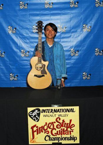 Tomofumi "Tomo" Shimoda, 3rd Place Winner, 
2021 International Finger Style Guitar Championship,
Back Stage Promo