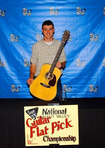 Holten Doucette, 3rd Place Winner,
2021 National Flat Pick Guitar Championship,
Back Stage Promo