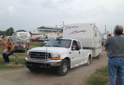 Land Rush begins and campers are off to claim a camping spot.