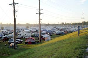Tents and campers at the Walnut Valley Festival