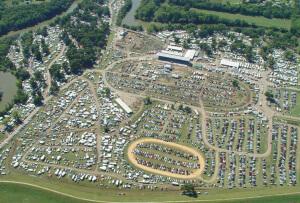 Aerial view of the Walnut Valley Festival