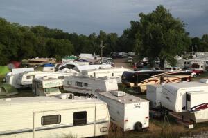 Campers at the Walnut Valley Festival