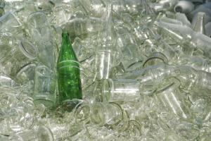 Glass can be recycled as part of the campground recycling program.