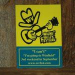 Refrigerator Magnet - show image of Feisty and reads "I can't, I'm going to Winfield. 3rd weekend in September, www.wvfest.com"