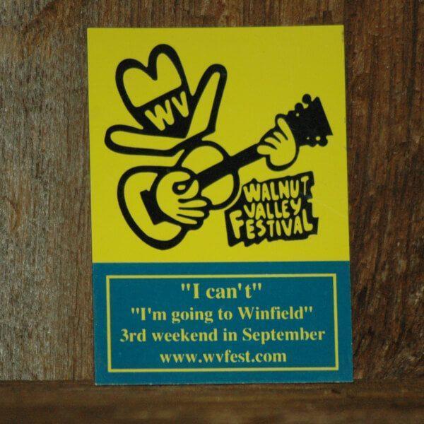Refrigerator Magnet - show image of Feisty and reads "I can't, I'm going to Winfield. 3rd weekend in September, www.wvfest.com"